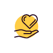 hand-heart icon